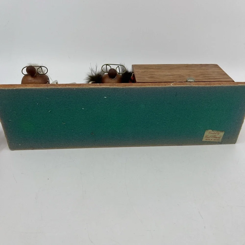 MCM‎ Kitschy Desk Organizer 1950's Wood Earl Bernard Japan Odd Couple